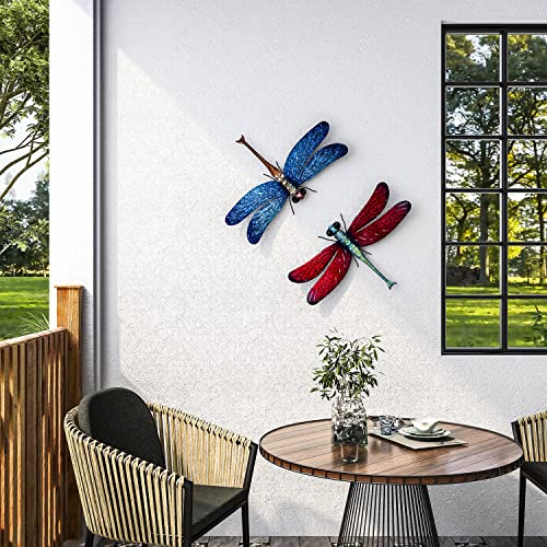 Metal Dragonfly Garden Art Decorations (2 Count)