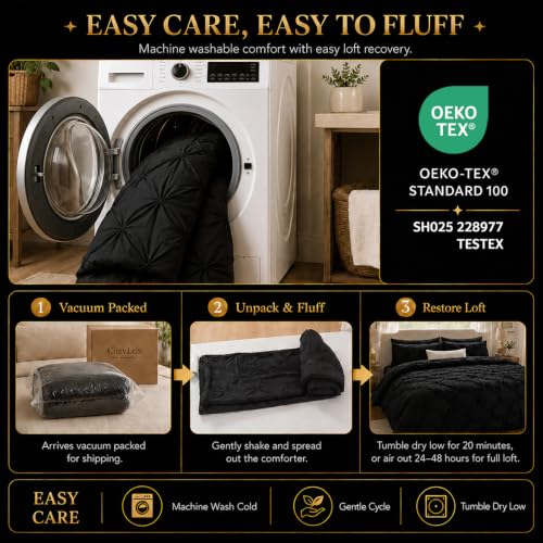 Queen Comforter Set Black