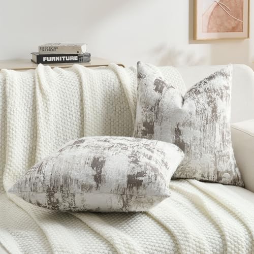 Pack of 2 Faux Cashmere Throw Pillow Covers 20x20 Inch (2 Count)