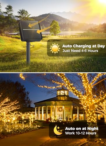 Solar Christmas Lights Outdoor Waterproof (160 Foot)