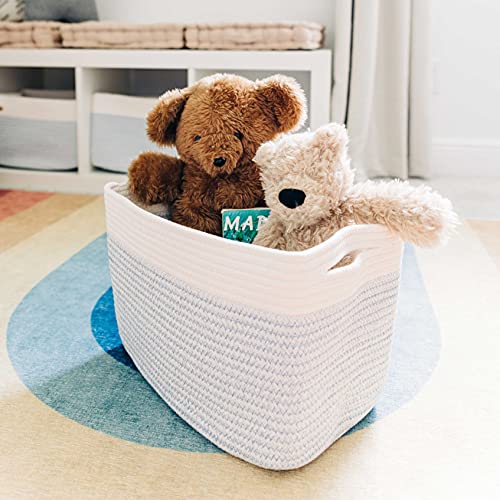 Cotton Rope Baskets for Shelves (3 Count)