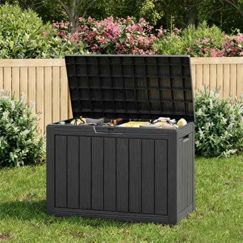55 Gallon Outdoor Storage Box Waterproof Deck Box for Patio