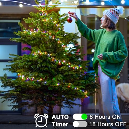 2 Pack Total 20Ft 400LED Cluster Fairy Lights Battery Operated with Timer (400 Count)