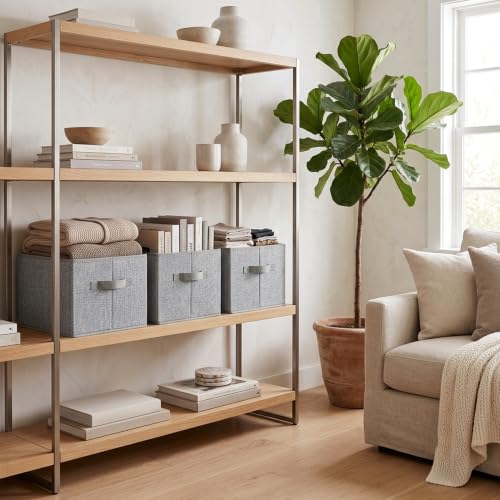Closet Storage Bins with Handles (3 Count)