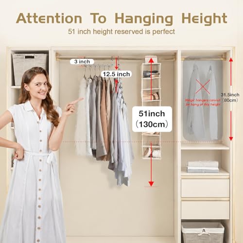 Space Saving Hangers for Clothes 6 Pack (6 Count)