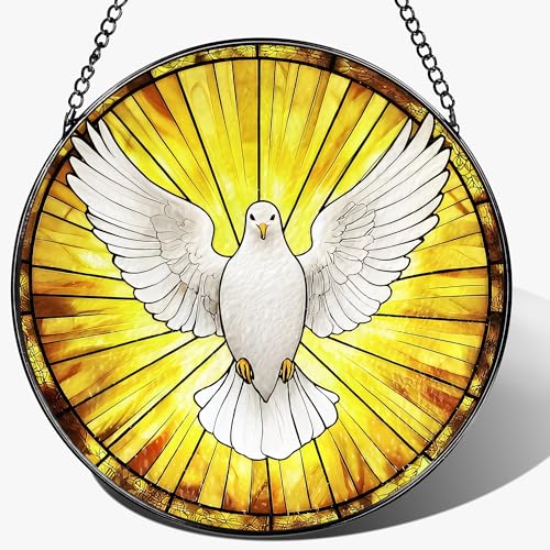 8'' Dove Stained Glass Suncatcher