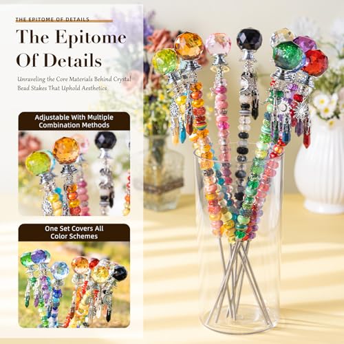 260Pcs DIY Beaded Garden Stakes