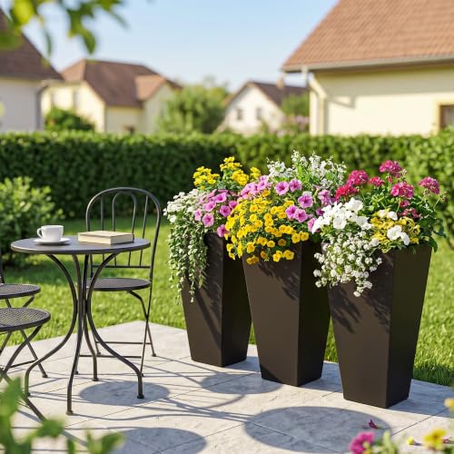 28 in Tall Planters for Outdoor Plants (3 Count)