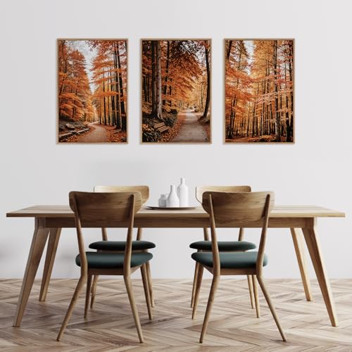 Autumn Forest Framed Canvas Wall Art