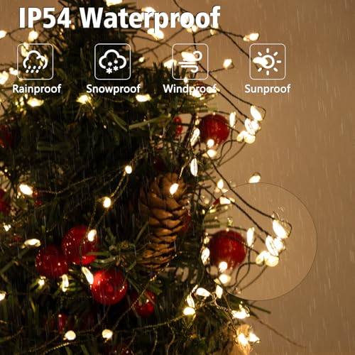 Dual Color 10Ft 200 LED Fairy Lights Battery Operated with Remote Timer (200 Count)