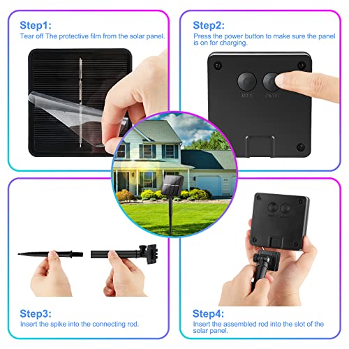 4 Pack Solar String Lights Outdoor 288FT (4 Count)