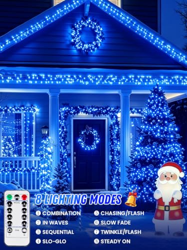 2 Pack 100 LED Fairy Lights Battery Operated with Remote Timer