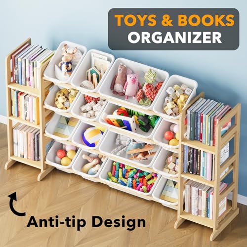 Toy Storage Organizer with 6 Shelves and 16 Bins (6 Count)