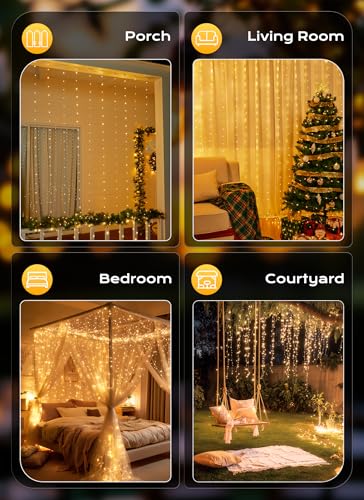 300 LED Fairy Curtain Lights