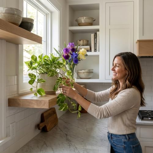 30 inch Wooden Floating Shelves for Wall