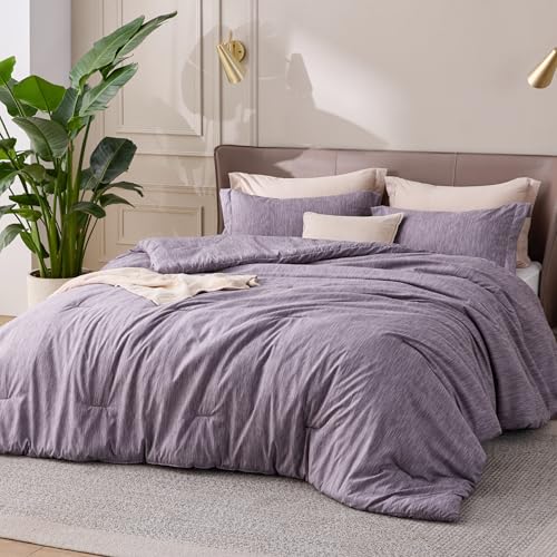 Gray Purple Full Size Comforter Set