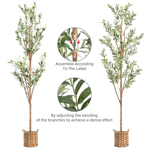 6ft Artificial Olive Tree with LED Fairy Lights