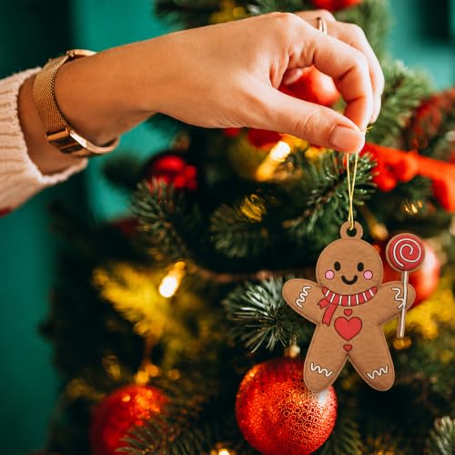 Assorted Christmas Gingerbread Man Ornaments for Christmas Tree Decor (24 Count)