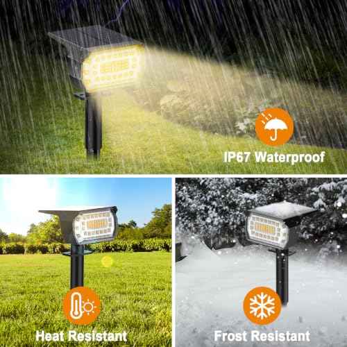 Solar Spot Lights Outdoor IP67 Waterproof (4 Count)