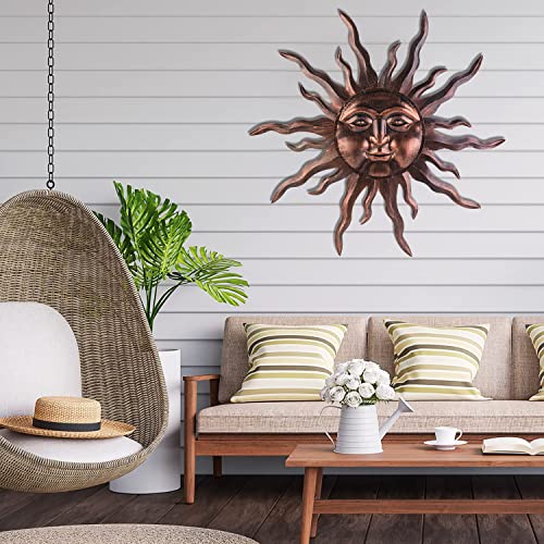 Large Metal Sun Wall Art Decor