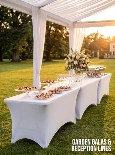 Bulk 10 Pack 6Ft Tablecloths for Hotels (10 Count)