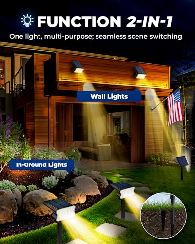 Solar Lights Outdoor Waterproof IP67 (4 Count)