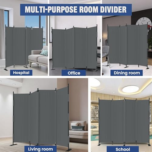 Room Divider 4 Panel Upgraded 88” Folding Screen Highly Secretive