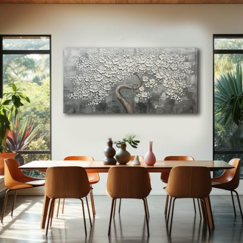White Flower Wall Decor Living Room Decor Bedroom Decor Aesthetic Hand