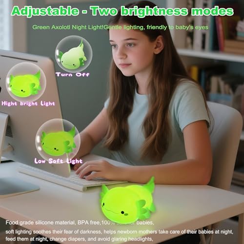 Axolotl Squishy Silicone Night Light