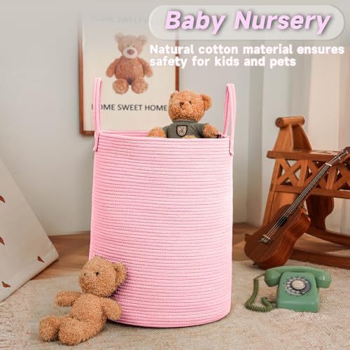 60L Cotton Rope Laundry Basket Hamper