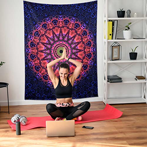 Blacklight Mandala Tapestry