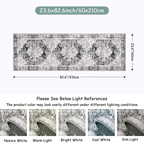 Ultra Thin Washable Runner Rug 2x7 for Hallway Non