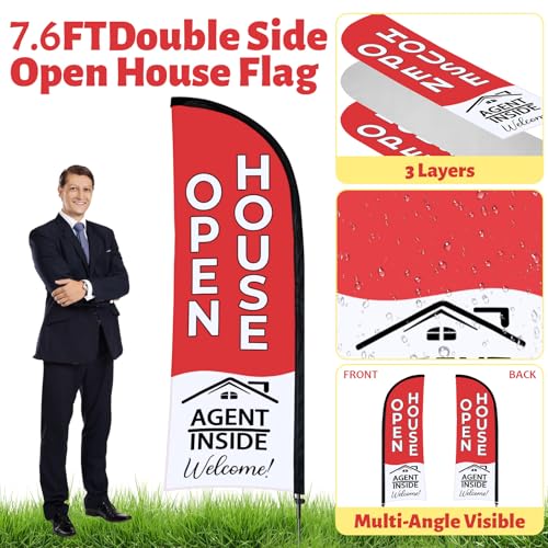 44 Pcs Open House Signs for Real Estate Agent Supplies (44 Count)