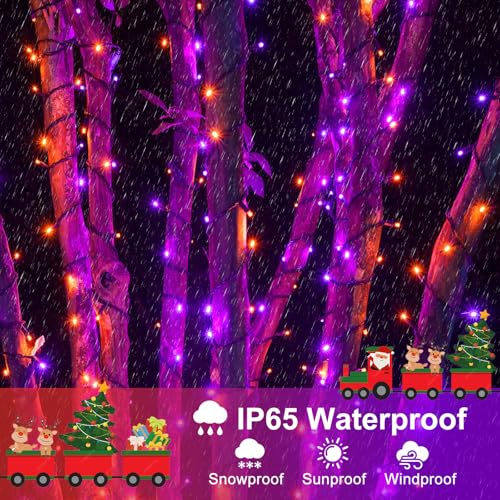 Orange and Purple Halloween Lights