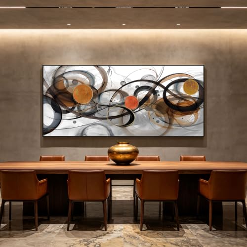 Abstract Canvas Wall Art Orange Picture for Living Room Wall Decor