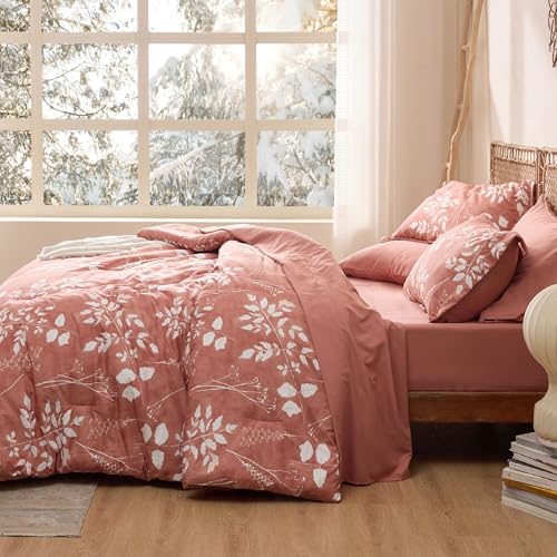 Floral Dusty Pink Comforter Set