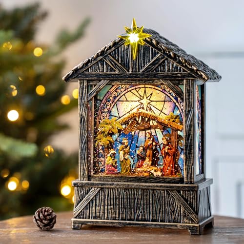 Christmas Snow Globe Lantern Indoor Decor