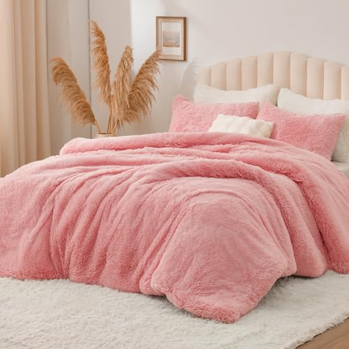 Pink Fluffy Comforter Set King
