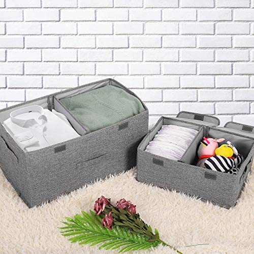 2 Pack Large Storage Boxes with Lids and Handles (2 Count)