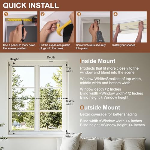 Cordless Dual Roller Shades.Striped Jacquard Beige.55 W x 44" H