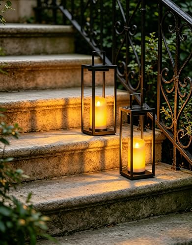 Solar Lanterns Outdoor Waterproof 2 Pack (2 Count)