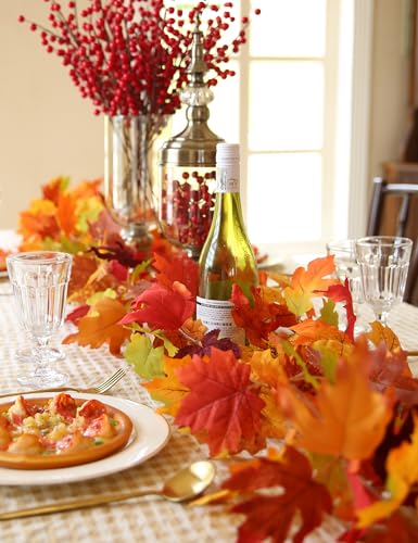 2 Pack Fall Leaves Garland for Mantle (2 Count)