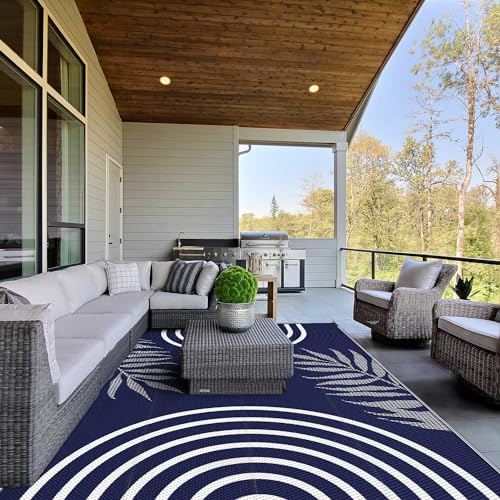 Outdoor Rug 6' x 9' Waterproof for Patio Clearance (54 Sq Ft)