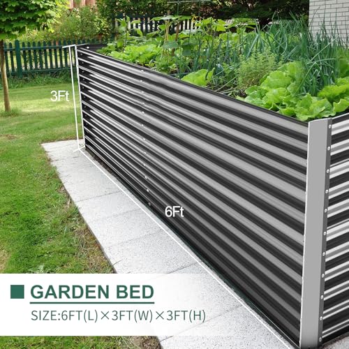 6x3x3ft Rectangular Galvanized Raised Garden Beds