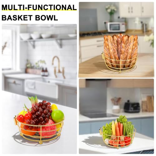 Countertop Fruit Basket Bowl with Banana Hanger