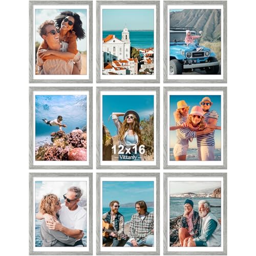 12x16 Picture Frames Set of 9 for Wall Mounting (9 Count)