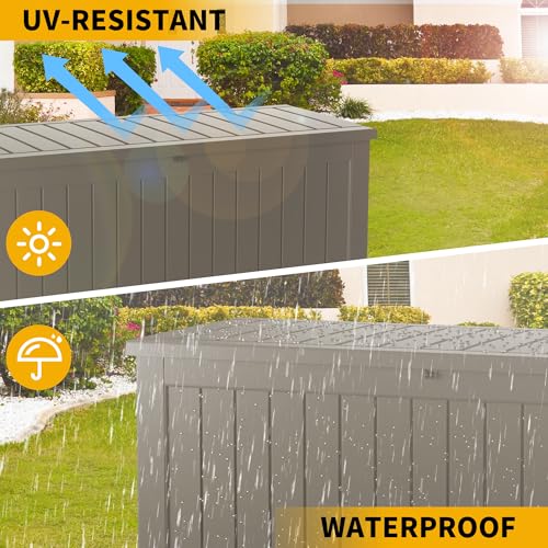270 Gallon Outdoor Storage Box Patio Deck Box Waterproof