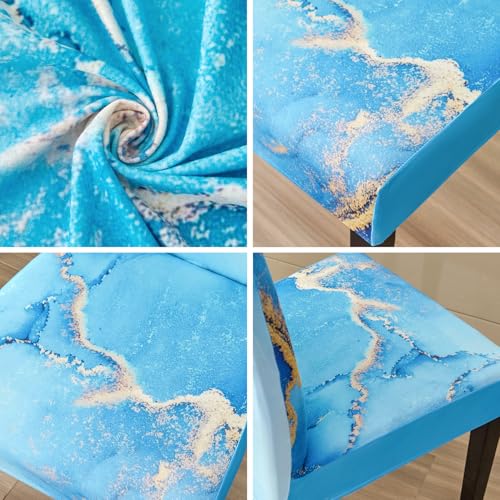 Ink Art Painting Chair Covers for Dining Room Set of 4