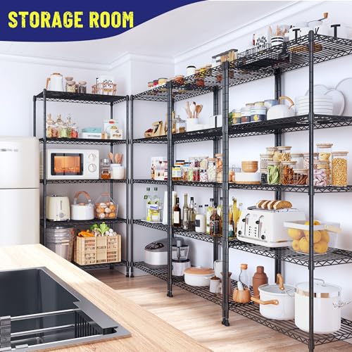 5 Tier Wire Shelving (4 Count)