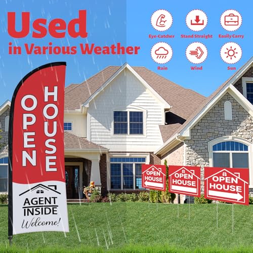 44 Pcs Open House Signs for Real Estate Agent Supplies (44 Count)